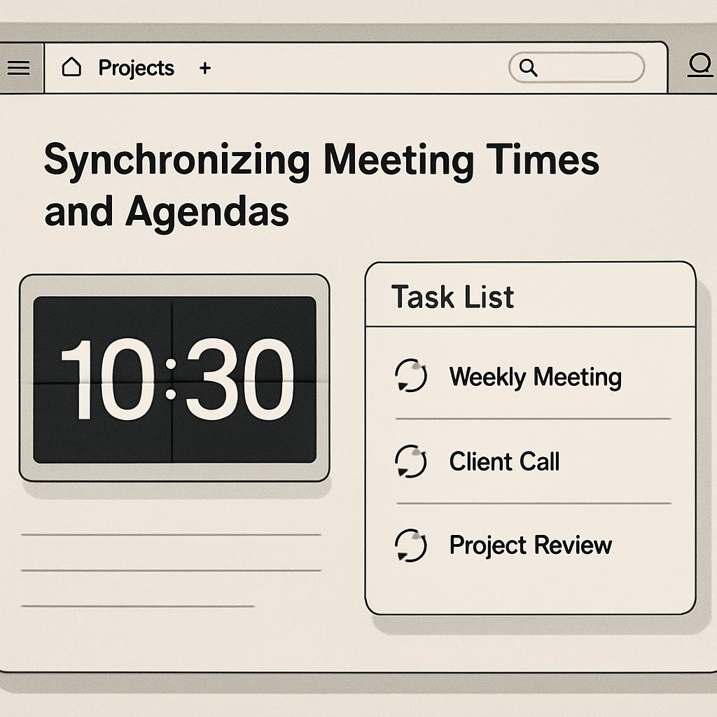 Scheduling Meetings and Agendas for Team Collaboration and Productivity